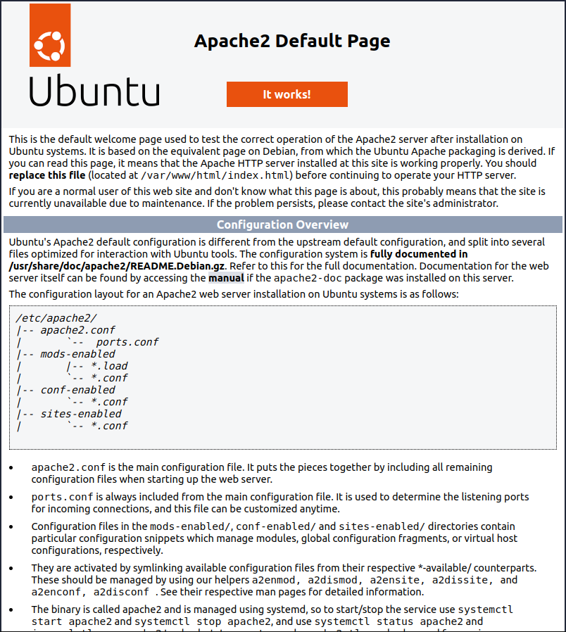 Ubuntu Default Web Page