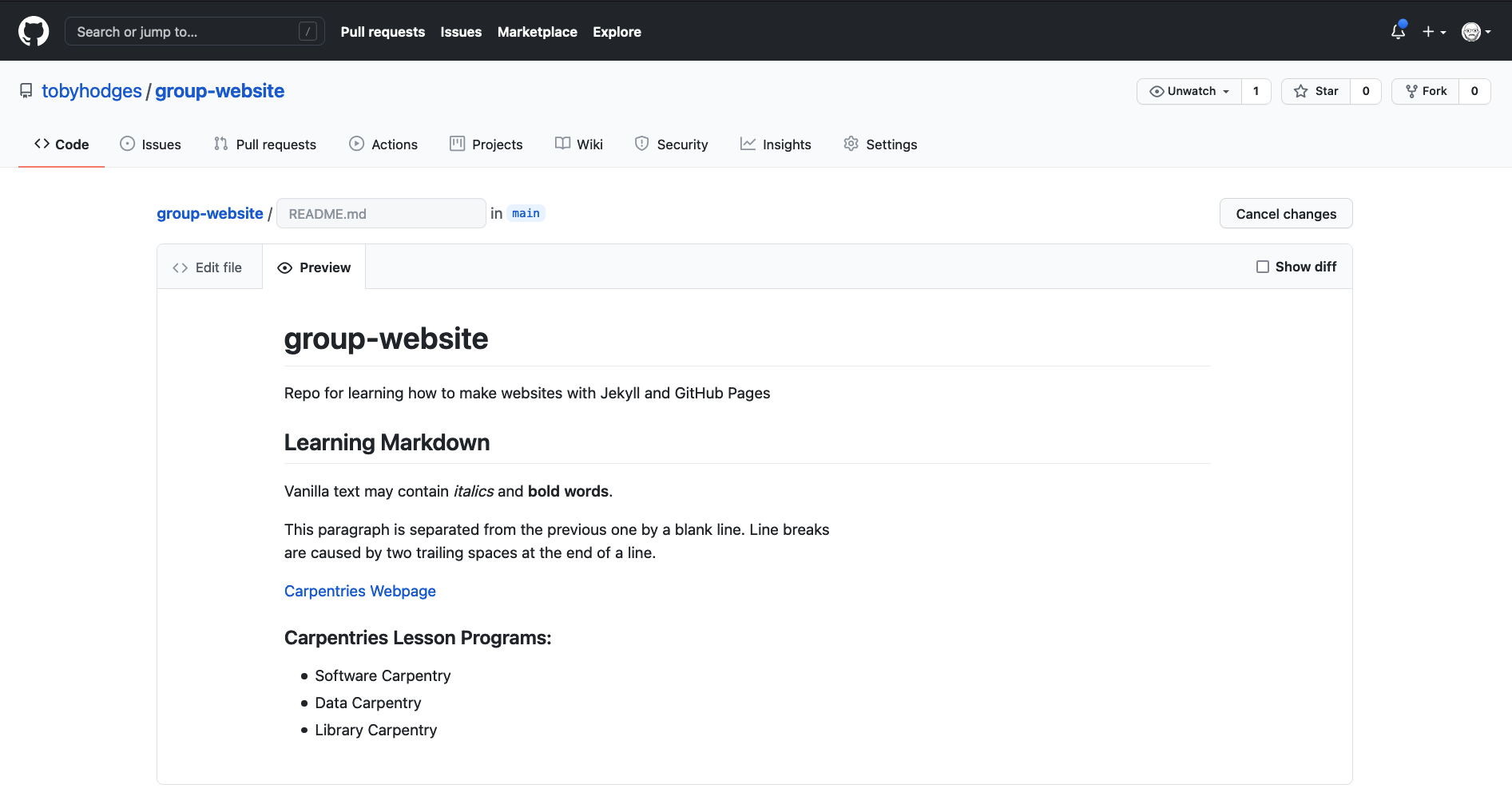 Authoring With Markdown – Building Websites With Jekyll and GitHub