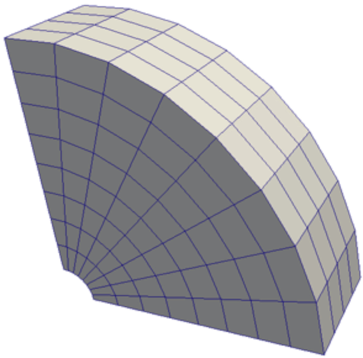Curvilinear structured grid