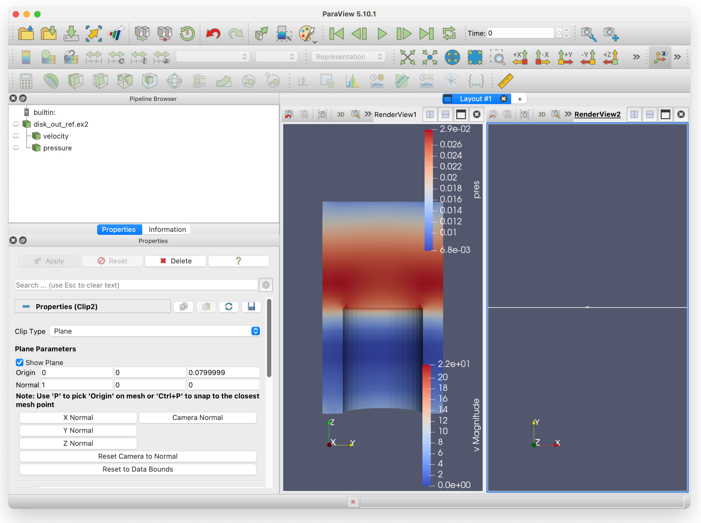 Split layout initial view